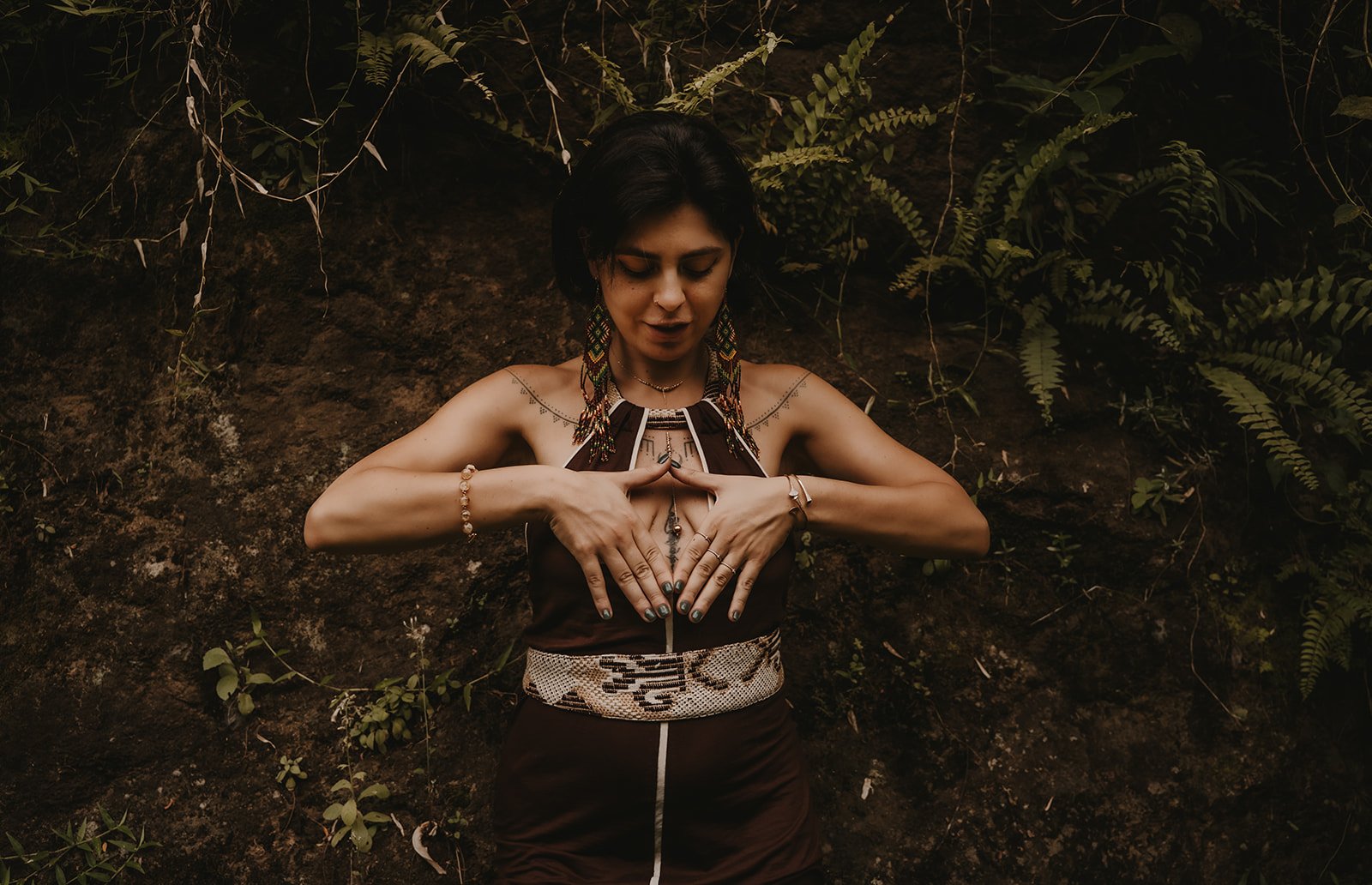 Sandi in temple ritual dress at a Medicine Within women's temple